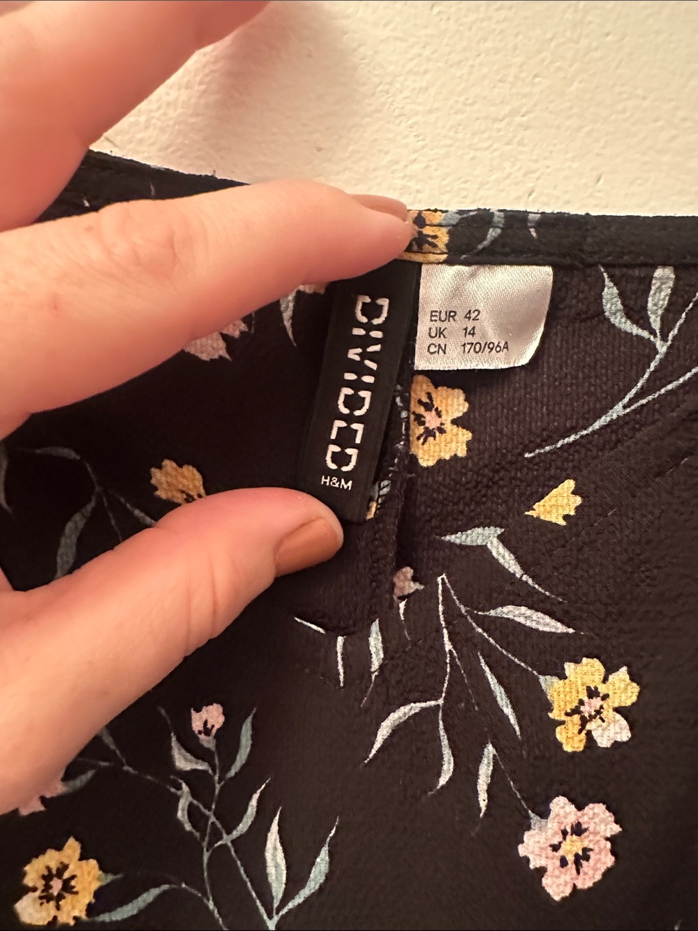 H&M Floral Black Maxi Slip Dress with Spaghetti Straps - Picture 2 of 4